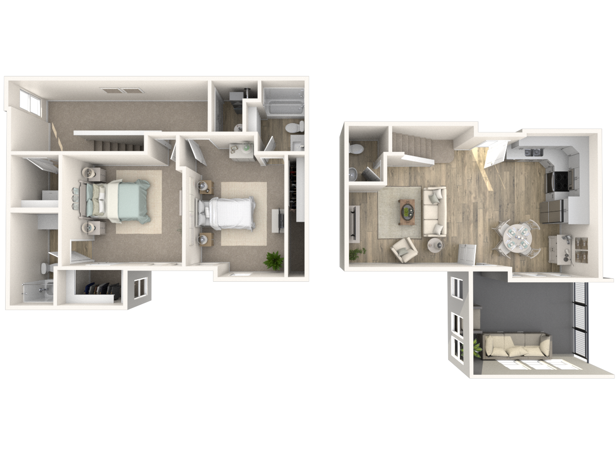 Two bedroom floorplan 2