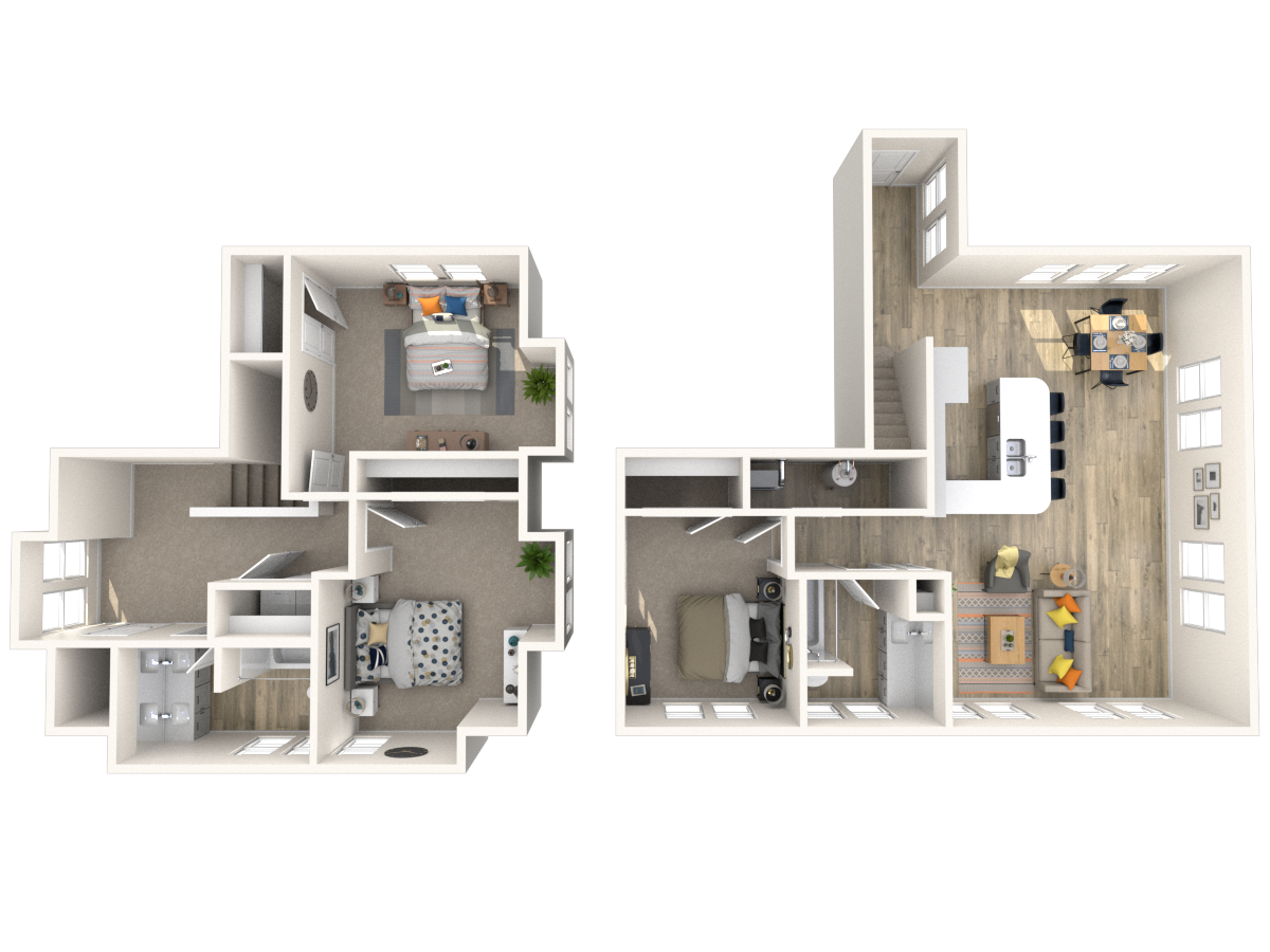 Two bedroom floorplan 2